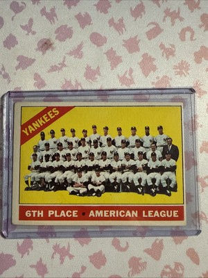 1966 Topps New York Yankees #92 Team Card