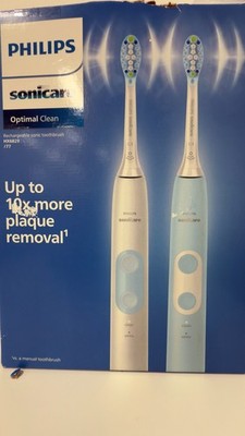 Philips Sonicare Optimal Clean Rechargeable Electric Toothbrush 2-pack HX6829/77