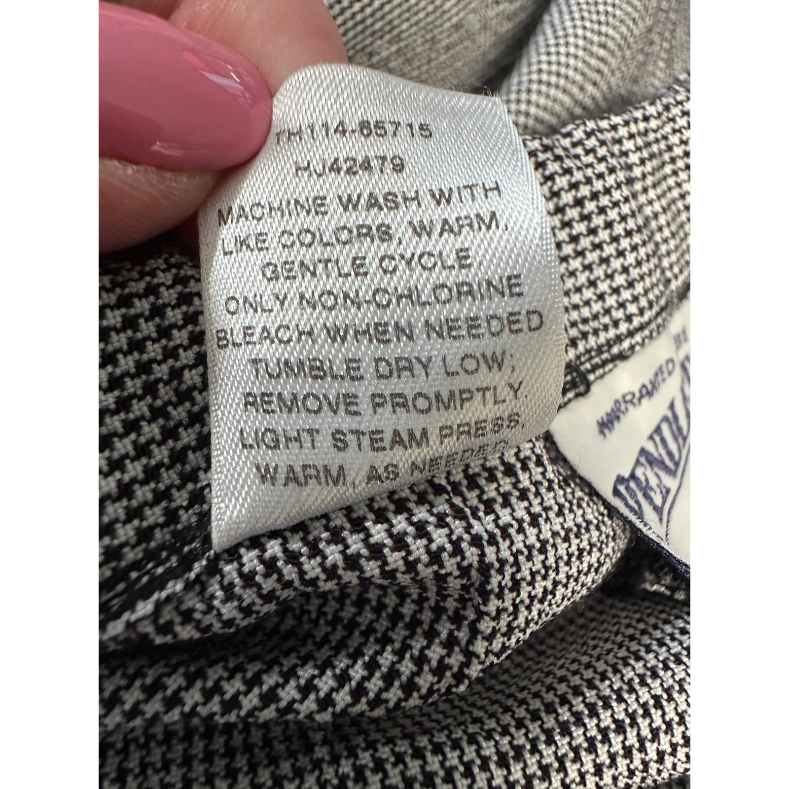 Black Gray Check Pendleton Gingham Slacks Women P… - image 13