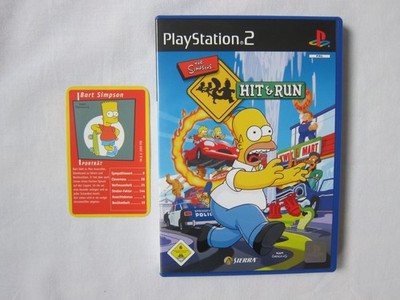 The Simpsons Hit & Run, 2003 Sony PlayStation 2 PS2, PAL, mit Top Trumps Karte