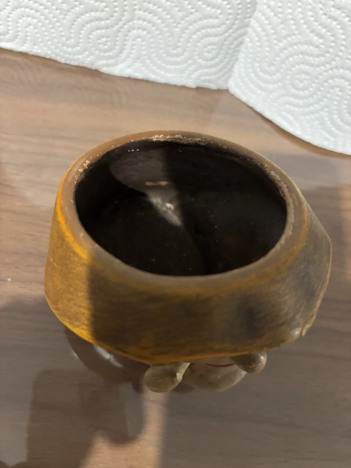 Ancien pot A Tabac En Terre Cuite - Photo 3/4