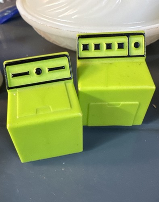 #ad Vintage Fisher Price Little People Green Washer amp; Dryer For Utility Room $11.00