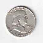 1954 Franklin Half Dollar, circulated, 90% Silver XF++ cond. Inv#391