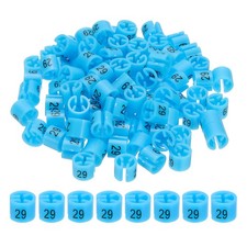 100 Pcs Clothes Hanger Marker Number 29 Tag Fit 3mm Rod Garment Size Tag Blue