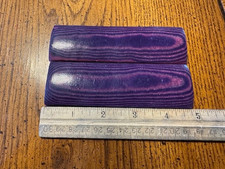 BEAUTIFUL PURPLE COLORED G10 CANVAS MICARTA KNIFE HANDLE MATERIAL BLANK SCALES