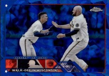 2023 Topps Chrome Sapphire Edition Brewers Get Rowdy #457 Milwaukee Brewers 3G