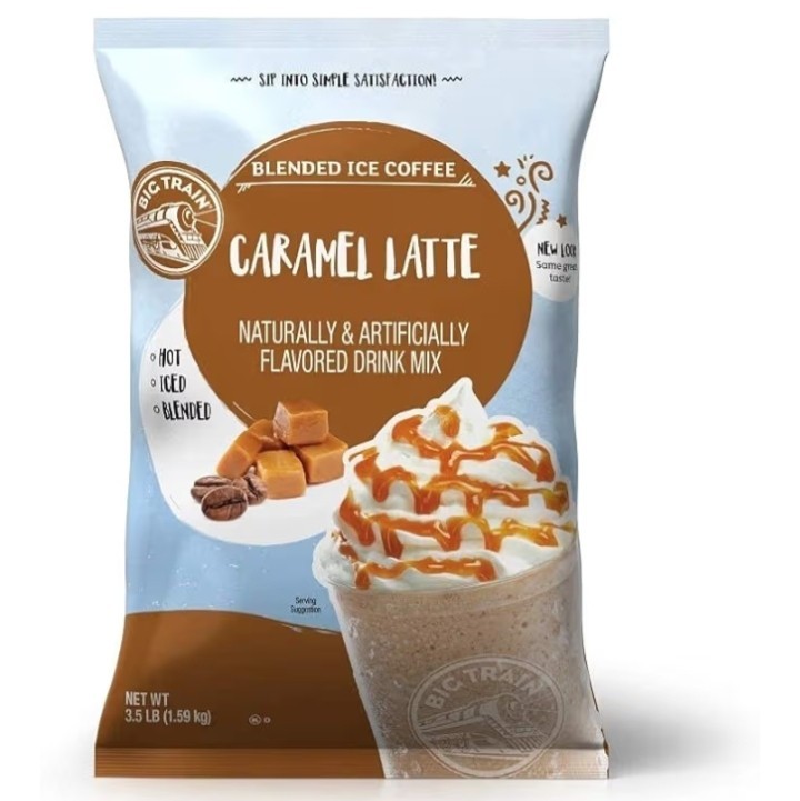 Big Train Blended Ice Coffee 3.5 lb - Caramel Latte - Exp. 0