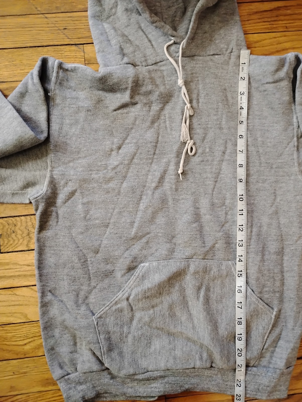 Rare True Vintage Russell Athletic Sweatshirt Gray Hoodie Made USA 70s Gold Tag image 8