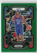 2023-24 Panini Prizm #294 Ricky Council IV Prizms Green
