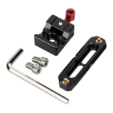 CAMVATE NATO Rail Clamp w 1/4"-20 & 3/8"-16 Accessory Threads & 2.8" Safety Rail