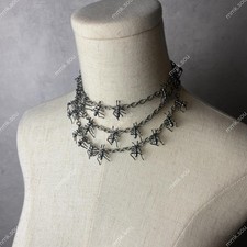 Y2K Ant Motif Necklace 50cm Designer Cyber Vintage Fashion Accessory