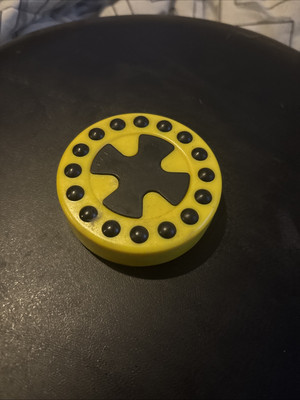 Yellow Roller Hockey Puck. Brand New. 16 Studs On Each Side.