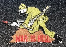 WAR IS H*LL, IN-COUNTRY VINTAGE  EMBROIDERED BACK PATCH, VIETNAM ERA!