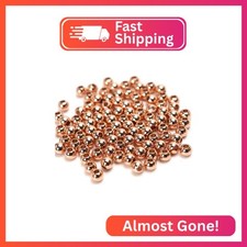 100Pcs/lot 5mm Solid Copper Spacer Ball Beads with Smooth Shiny Clear Coat Metal