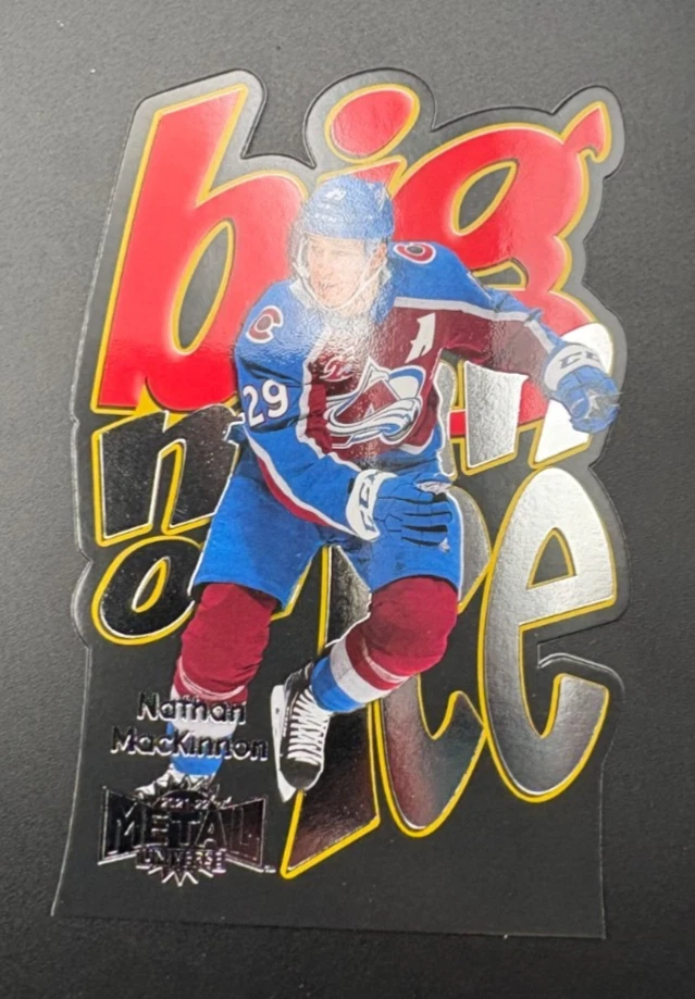 2021-22 Skybox Metal Universe NATHAN MACKINNON Big Man On Ice Die-Cut #BM-10 - Image 3 of 3
