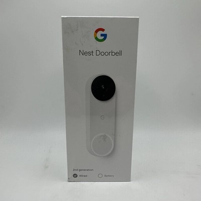 Google Nest Doorbell (Wired, 2nd Gen) Video Doorbell Security Camera 720p - NEW