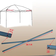 Coleman 12 x 12 Canopy Gazebo SIDE TRUSS Bar 36 1/4" Replacement Parts Repair N