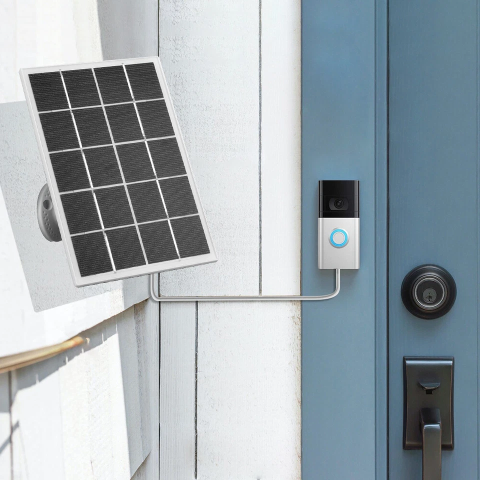 20W Solar Panel Waterproof Solar Charger for Ring Video Doorbell 4/3/3 Plus/2