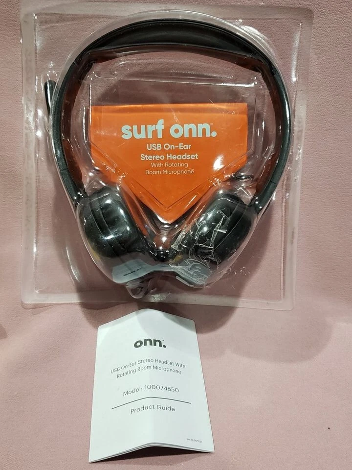 Onn pc headset best sale with boom microphone