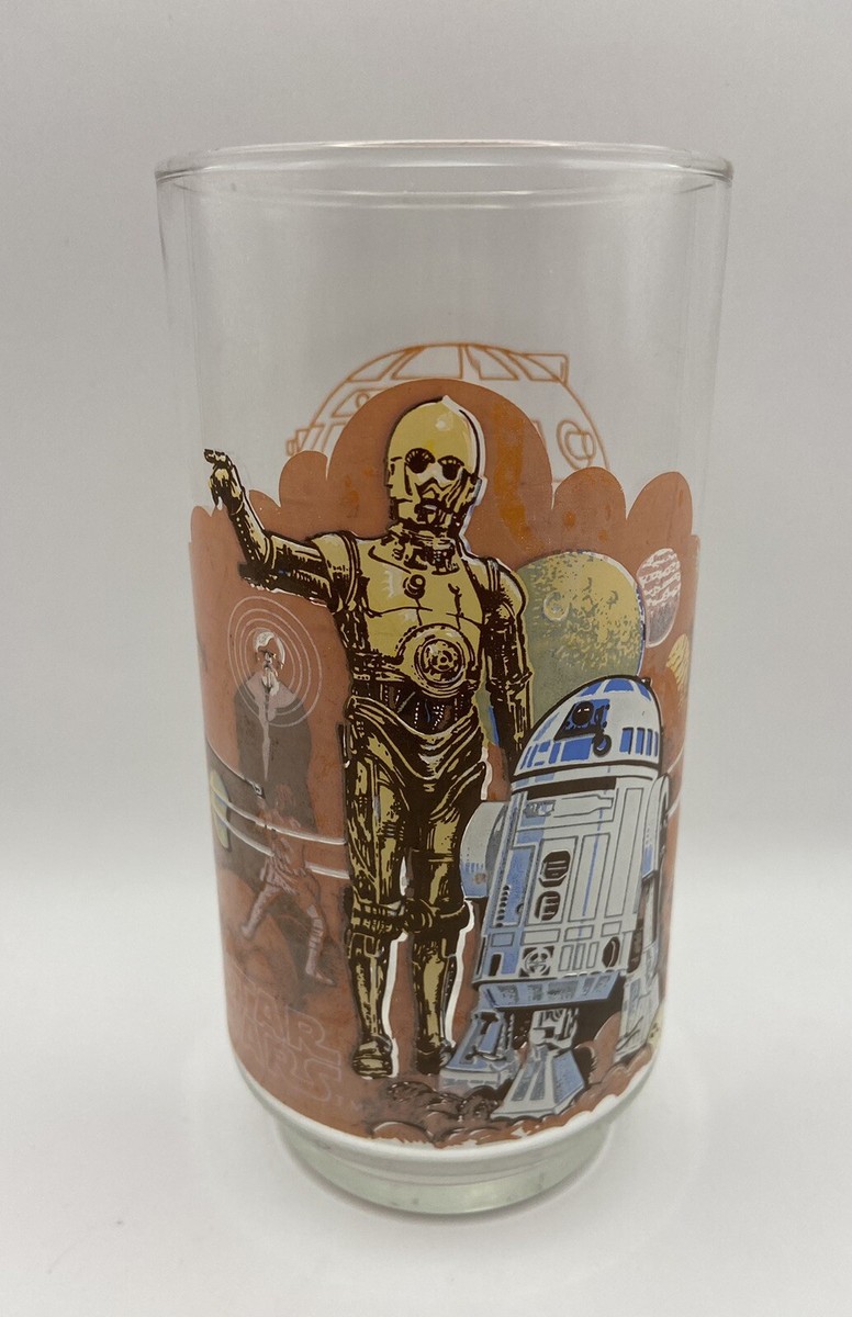 レア　STAR WARS 切子グラス　R2-D2 & C-3PO スターウォーズ Burger King Star Wars R2D2 & C3PO Collectible Glass 1977 | eBay