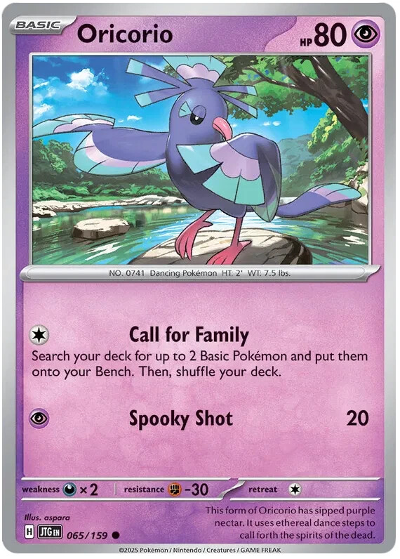 Oricorio Pokemon TCG Card 065/159