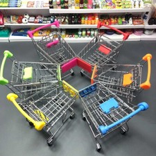 1/12 Scale Dollhouse Shopping Cart Supermarket Trolley Metal Shop Doll Miniature