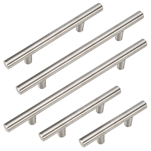 Tiradores de cajón cuadrados de acero inoxidable 1-30x tiradores cuadrados de gabinete de cocina negros plateados - Imagen 6 de 32