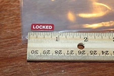 Aircraft Placard Decal LOCKED