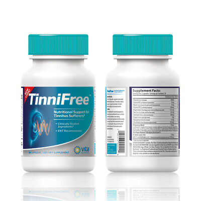 TinniFree Ear Health & Auditory Support – Ginkgo NAC Zinc CoQ10 Magnesium