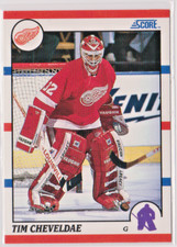 Tim Cheveldae Detroit Red Wings Goalie 1990-91 Score ROOKIE Card # 87 Near Mint