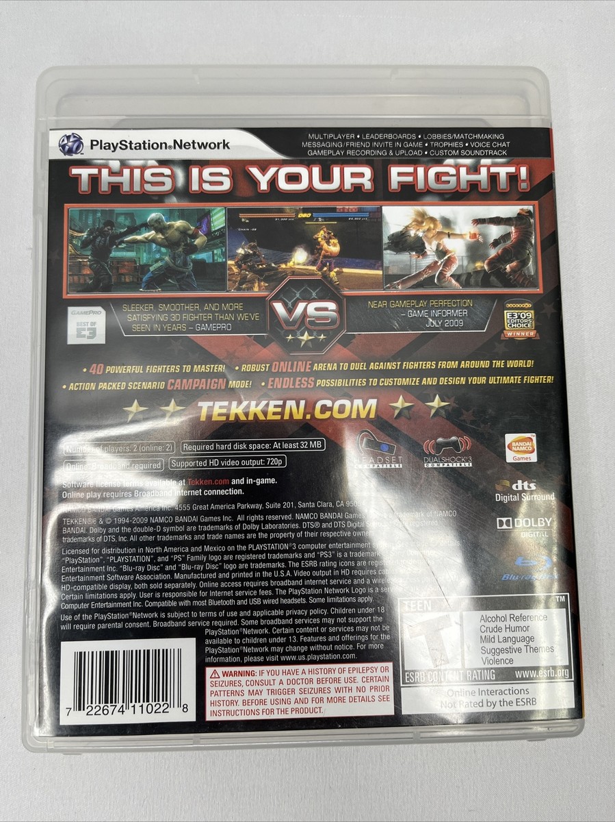 Tekken 6 Sony PlayStation 3 Ps3 Complete w Manual Multiplayer