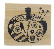 Inkadinkado Halloween Thanksgiving Country Pumpkin Wooden Rubber Stamp
