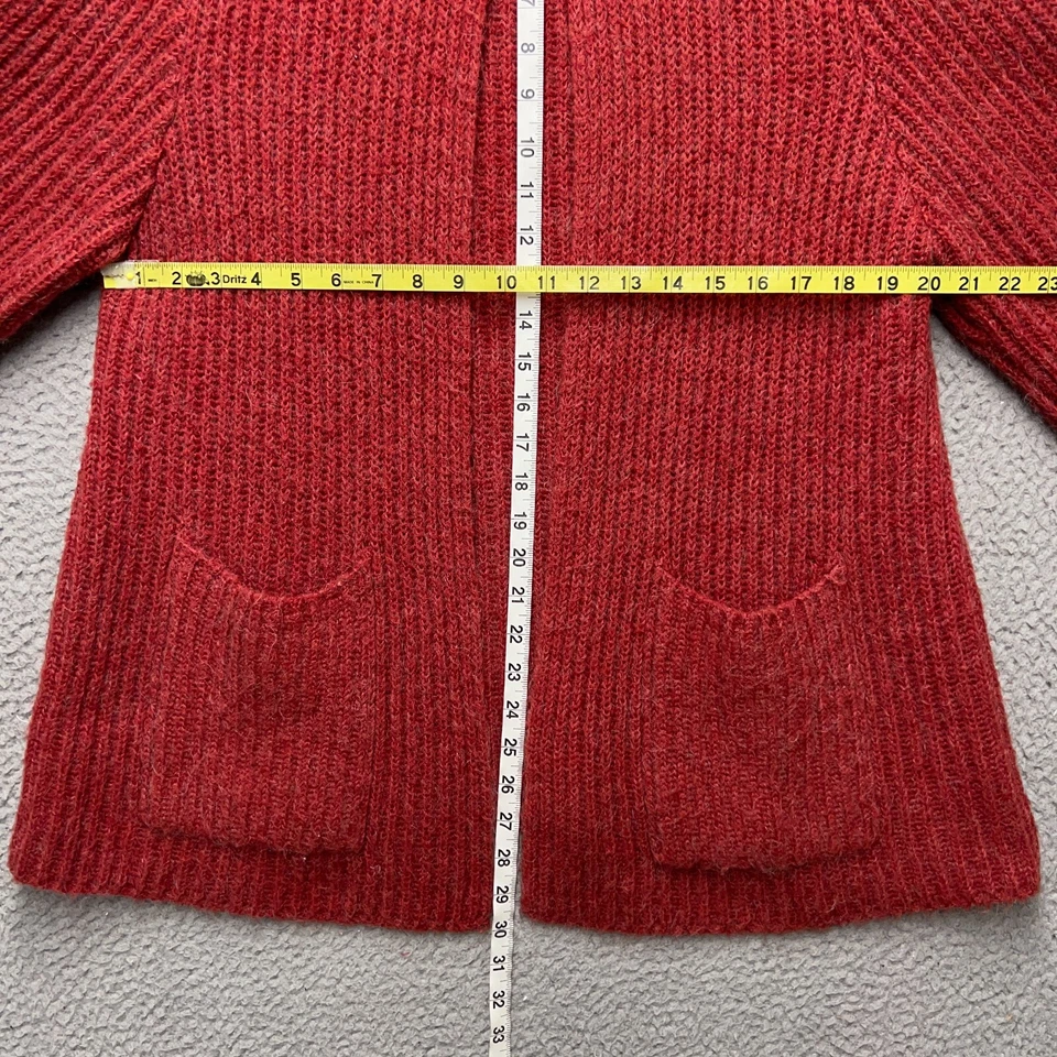 New York & Co Cardigan Sweater Cape Womens Large Red Wool Blend Casual Vintage - Image 4 of 4