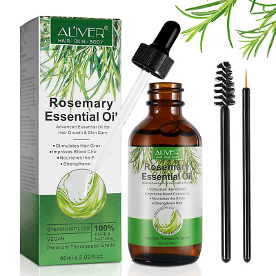 Rosemary Oil for Hair Growth 2.02 Fl Oz, Rosemary Essential Oil for Eyelashs, Ey