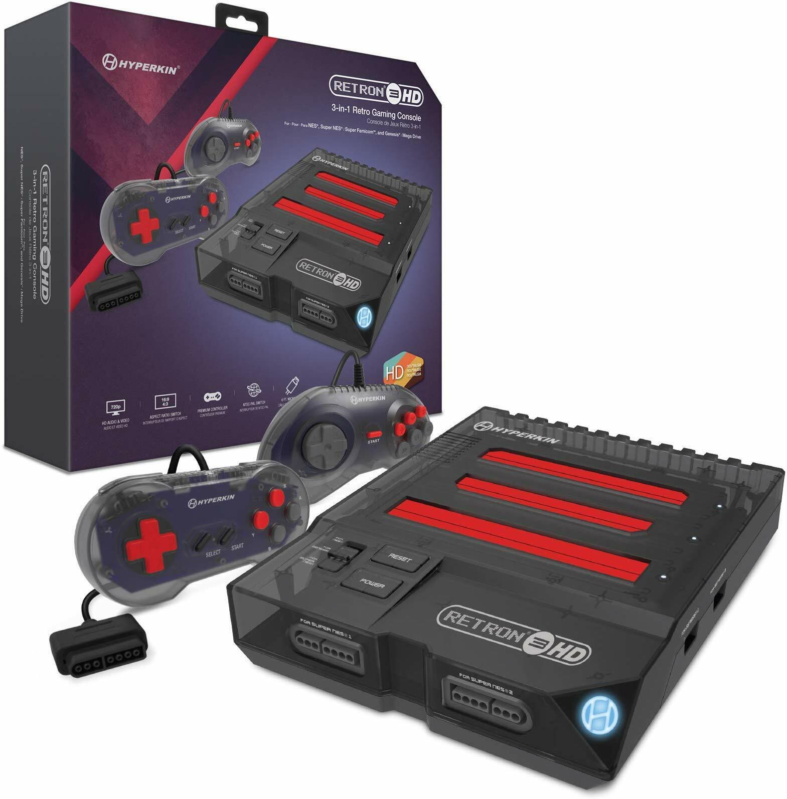 Hyperkin RetroN 3 HD Console for NES,SNES,Super Famicom,Genesis/Mega Drive Black