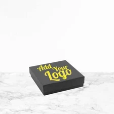 200 Custom Printed Matte Black Cotton Boxes Jewelry Packaging Gift Boxes DIY 