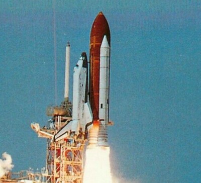 Space Shuttle Discovery Lift Off Maiden Flight Nasa Postcard Vintage Unstamped 