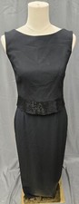 Daymor Couture Long Black Beaded Gown Womens Size 4 Cocktail Party Occasion