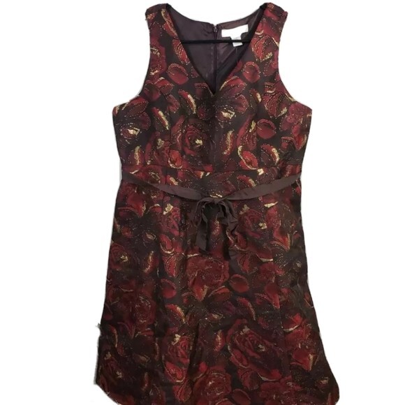 Motherhood Maternity Formal Dress Women Medium Red Rose Print Floral  Cocktail