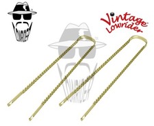 2 Vintage Lowrider 26" Double Square Twist Replacement Fender Brace Gold Bicycle