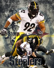 Pittsburgh Steelers  Lithograph print of James Harrison