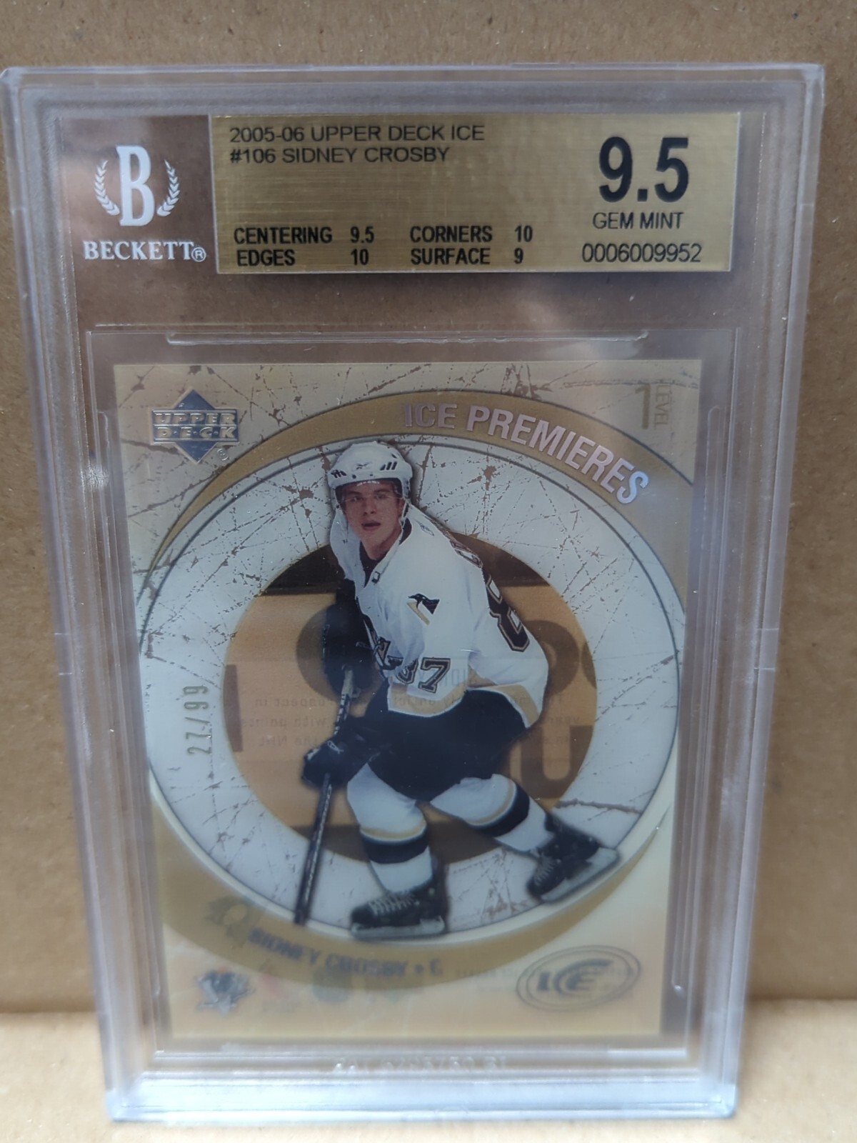 2005-06 Upper Deck Ice #106 Sidney Crosby Penguins Rookie #27/99