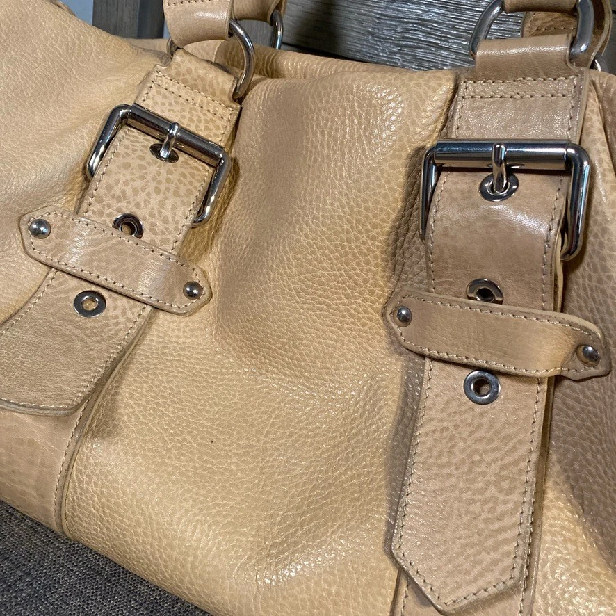 Borsa tote Longchamp Kate Moss Gloucester beige pelle borsone vintage Francia