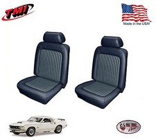 Dark Blue Front & Rear Seat Upholstery for 1969 Mustang, Made in the USA, TMI