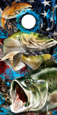 American Fish Bass Red Fish Walleye Cornhole Wrap Bag Toss Skin Decal Sticker