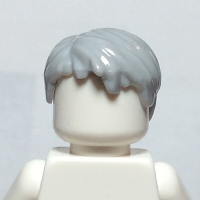 NEW LEGO Figure Hair Male Short Side Part Gray Light x Han Solo  OLD75105