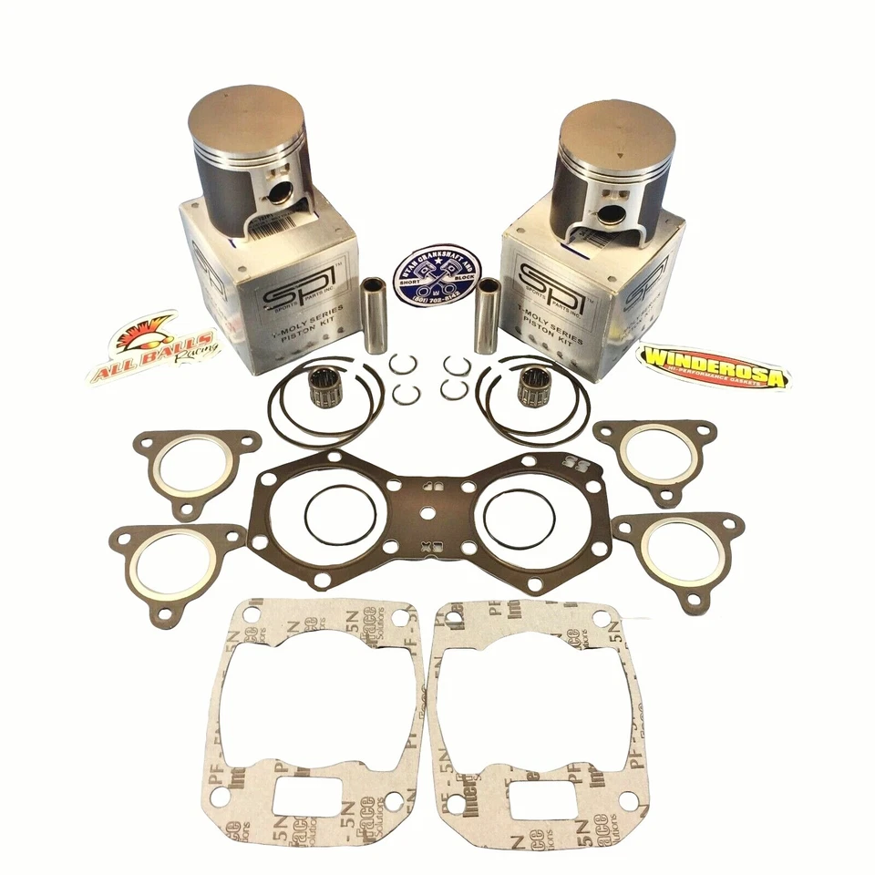 POLARIS 550 SPI PISTONS STD WINDEROSA TOP END GASKET KIT 1999-2003 99-03 2000 00 - Image 2 of 4