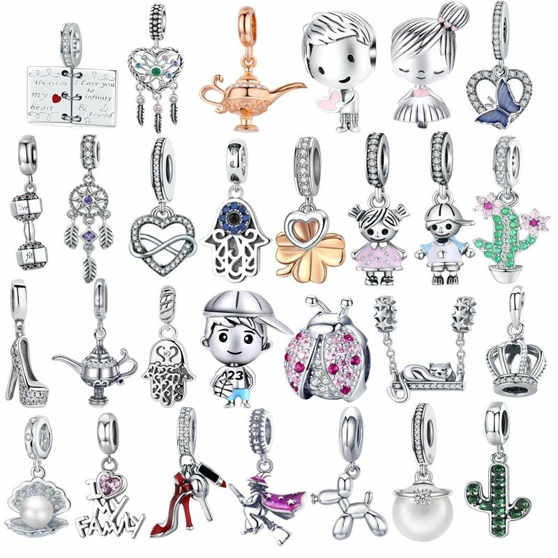 Dangle Charm Fit DIY Bracelet Pendant 925 Sterling Silver Boys Girls Beads Jewel