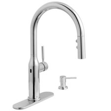   Glacier Bay Upson Single-Handle Touchless Pull-Down Kitchen Faucet with TurboSp