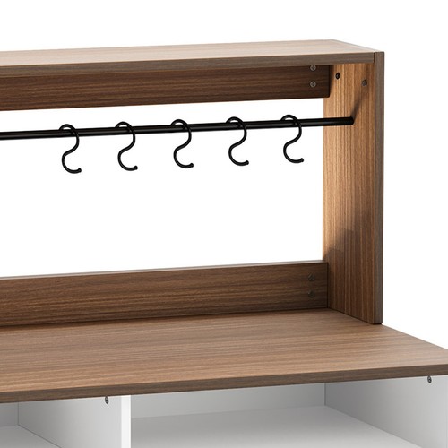 Coffee Bar Sideboard Buffet Kitchen Liquor Cabinet Storage with Charging Station - Picture 8 of 11